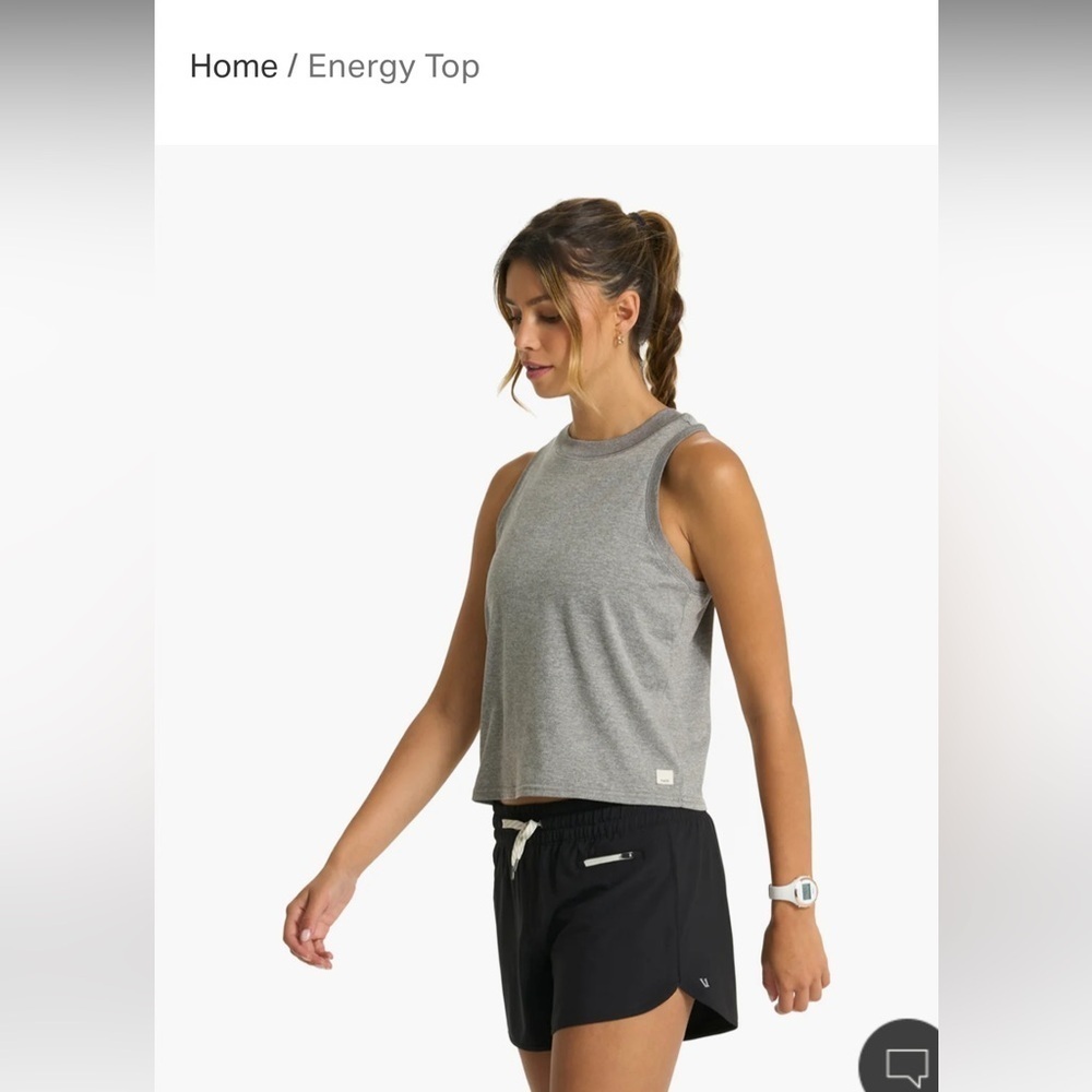 ♥️… Vuori Energy tank muscle Top Grey XS